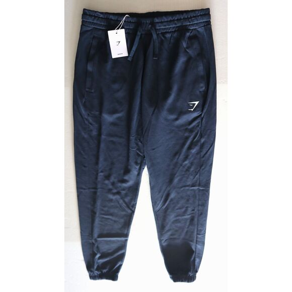 Gymshark A2A7T Men's Sz L Navy Blue Heavyweight Essential Oversized Joggers - Picture 1 of 12